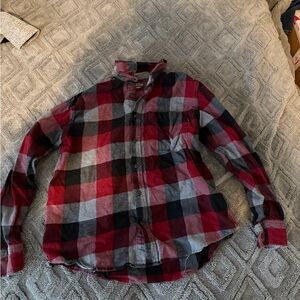 Eddie Bauer Red and Black Checkered Shirt